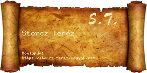 Storcz Teréz névjegykártya